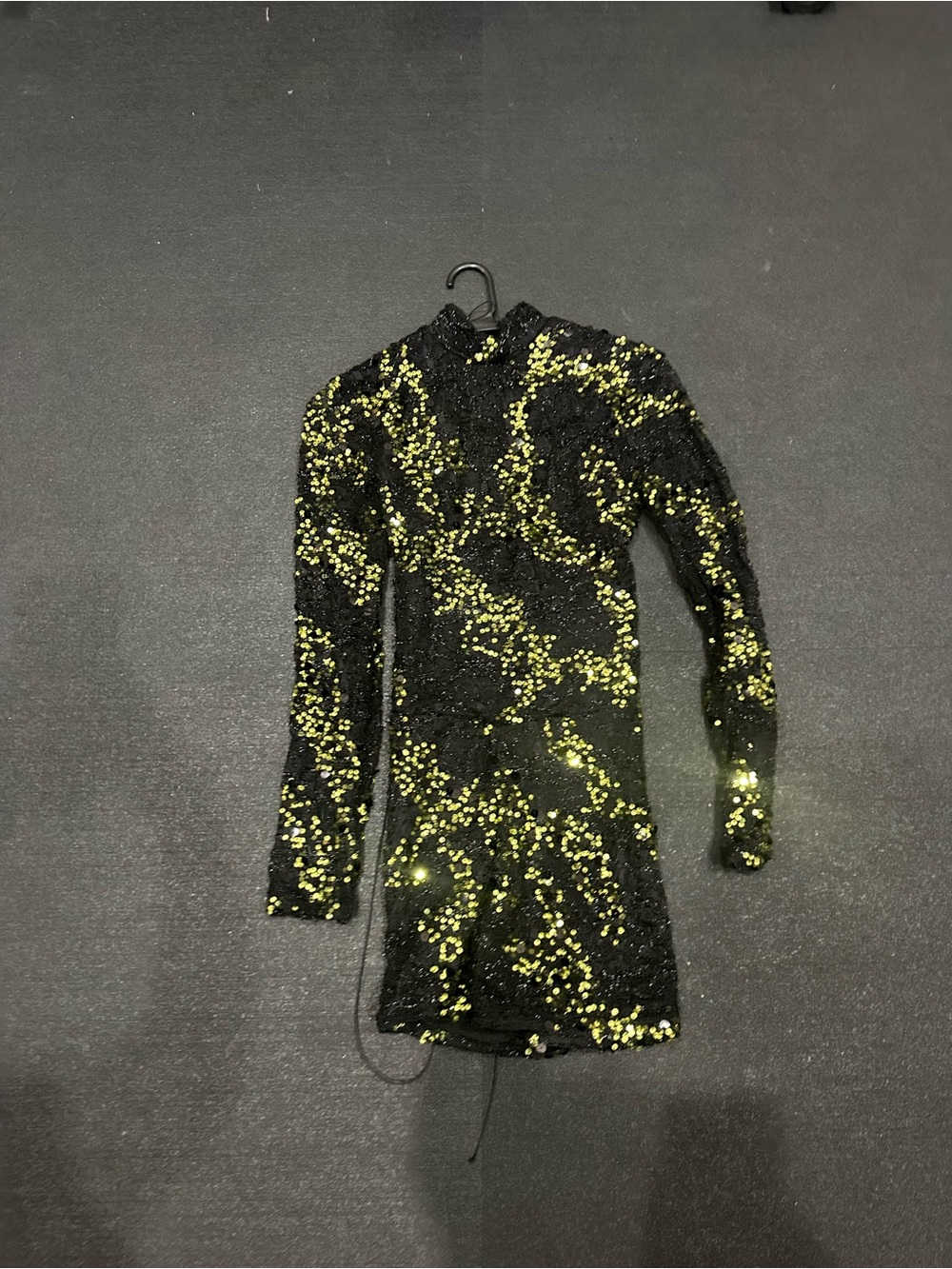 Kelle dance company Black and green Sequin Unitard Dance Costume